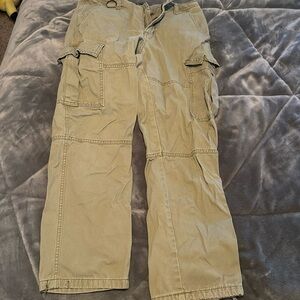 Light Green cargo pants.